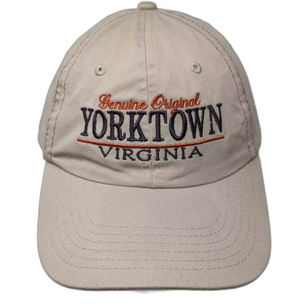 Ohiopyle Yorktown Virginia Baseball Cap Beige Brown Strapback OS Hat Embroidered